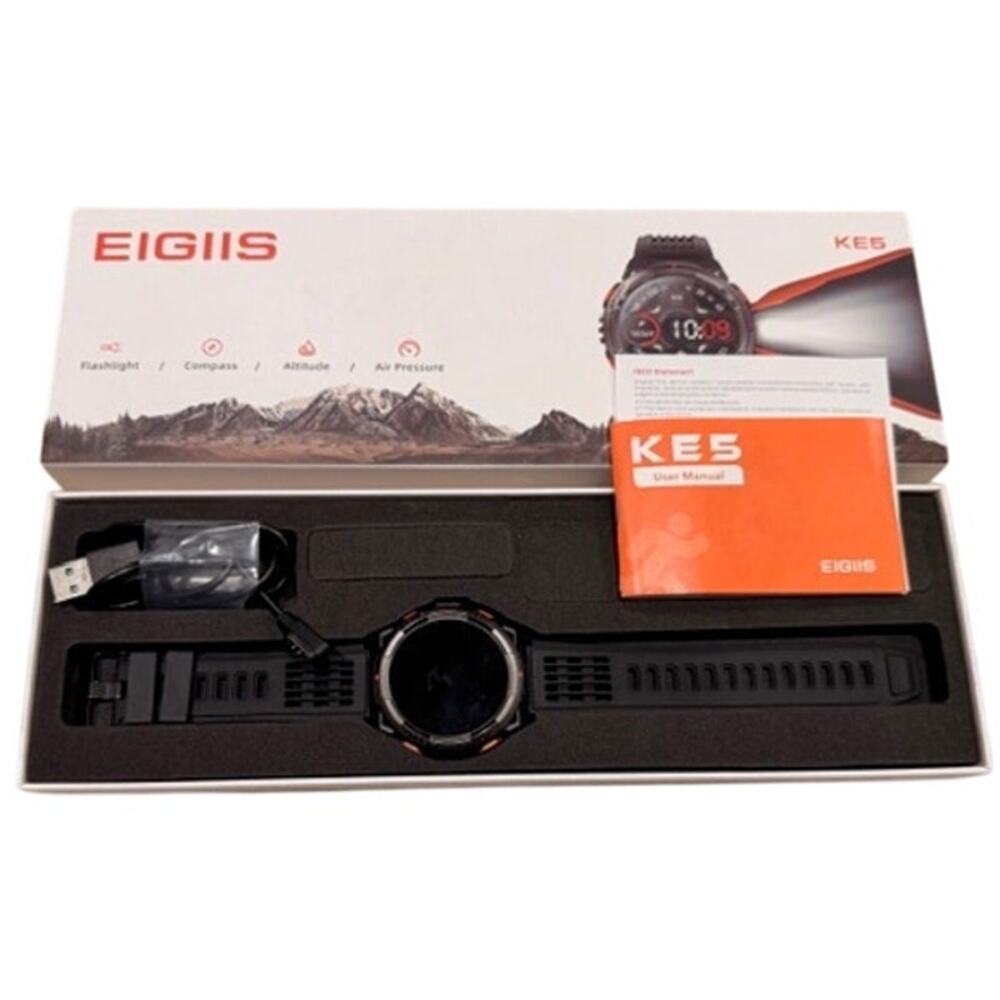 EIGIIS KE5 Smartwatch Rugged Outdoor GPS Fitness Watch New Open Box
